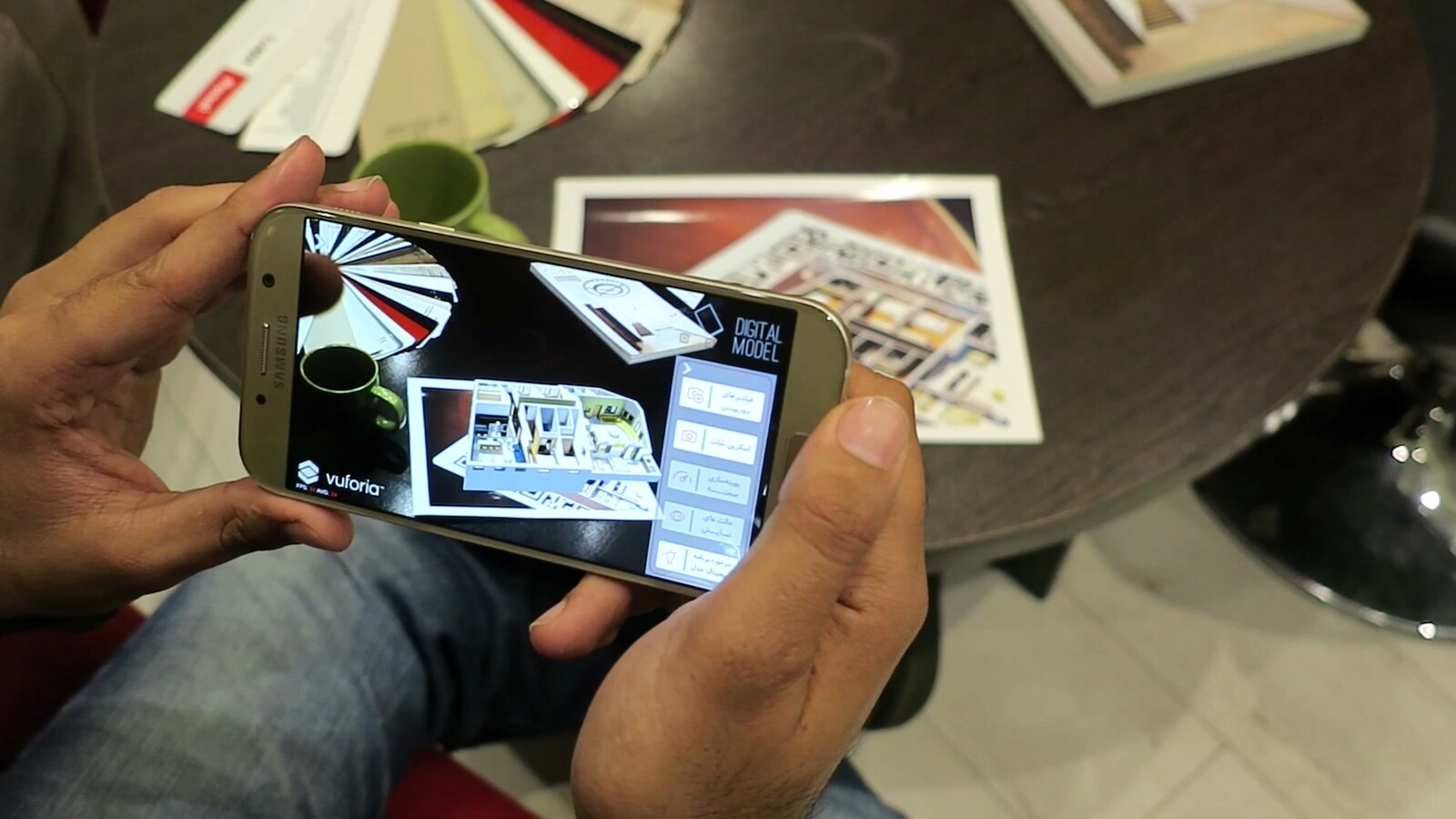 AR model appeared on the marker