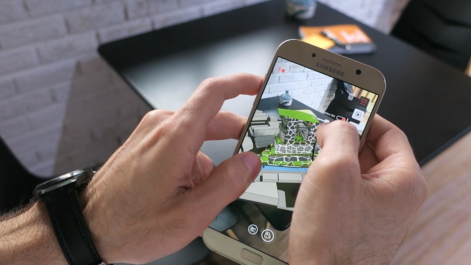 then tap on that plane to appear AR model