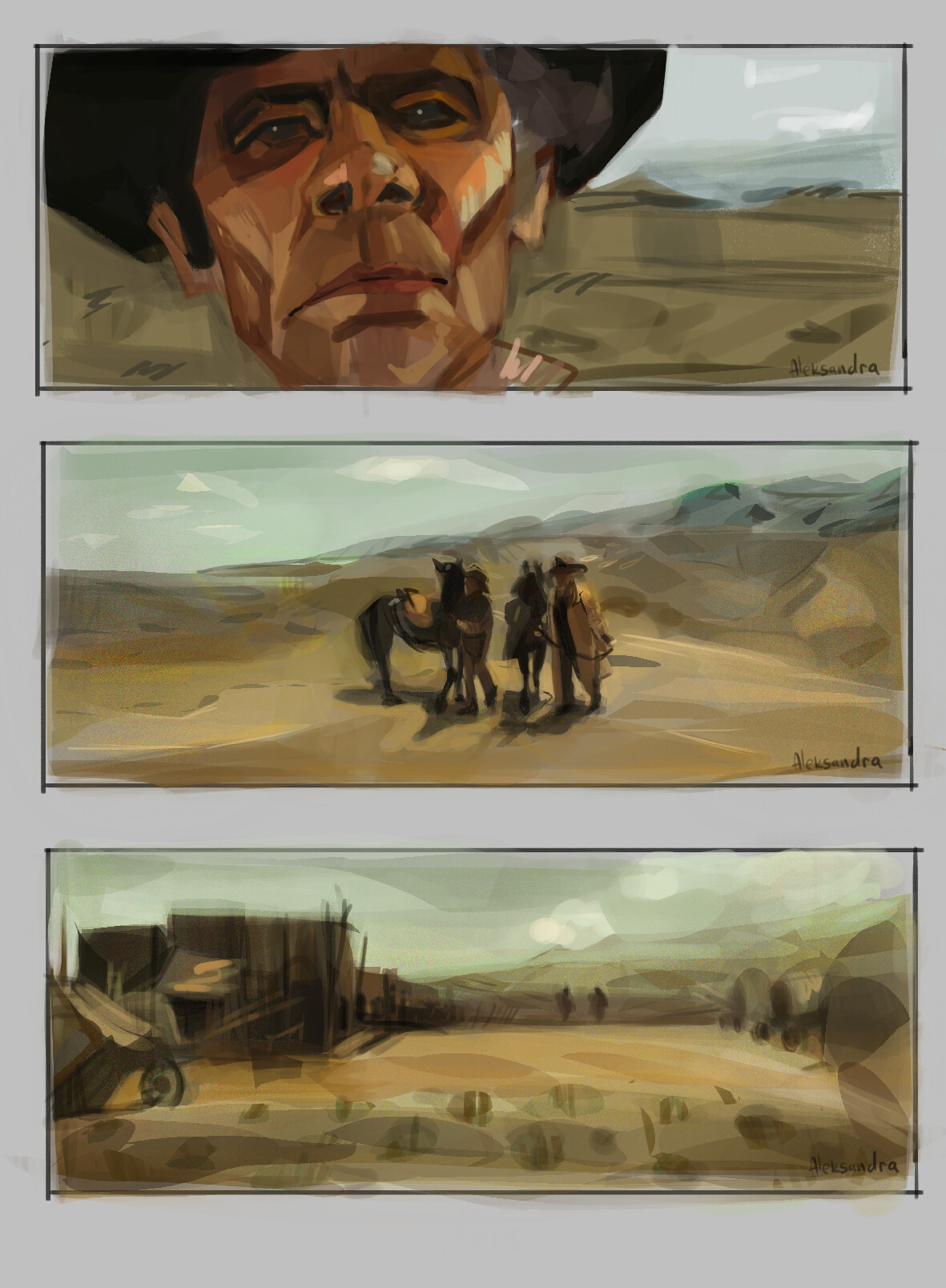 ArtStation ,,The Good, the Bad and the Ugly" scene study