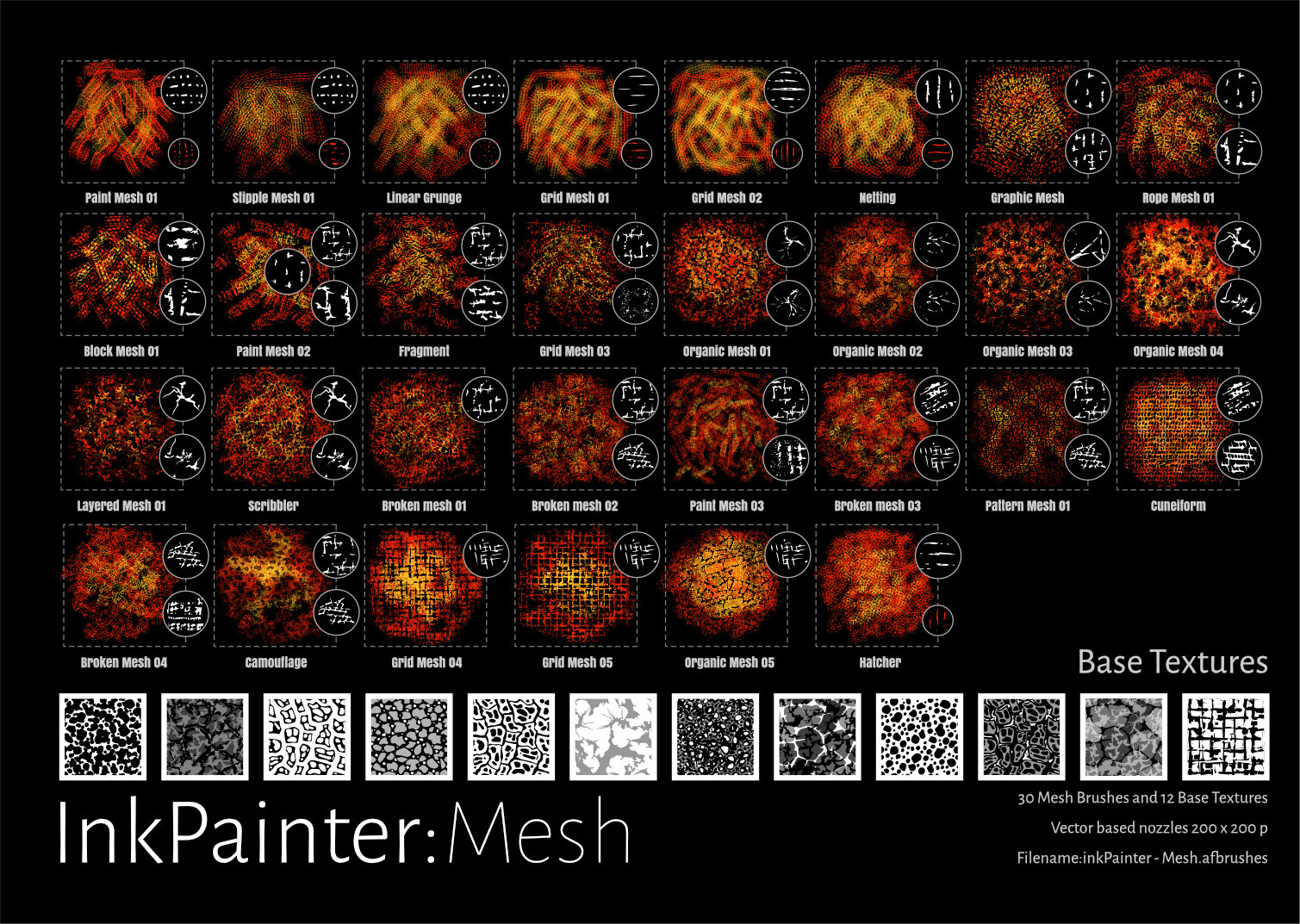 InkPainter Mesh Brushes