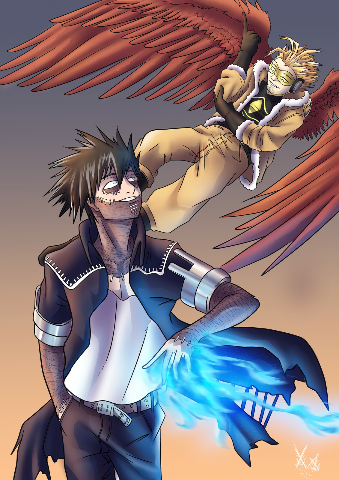 Artstation Dabi And Hawks Boku No Hero Academia Xen Art