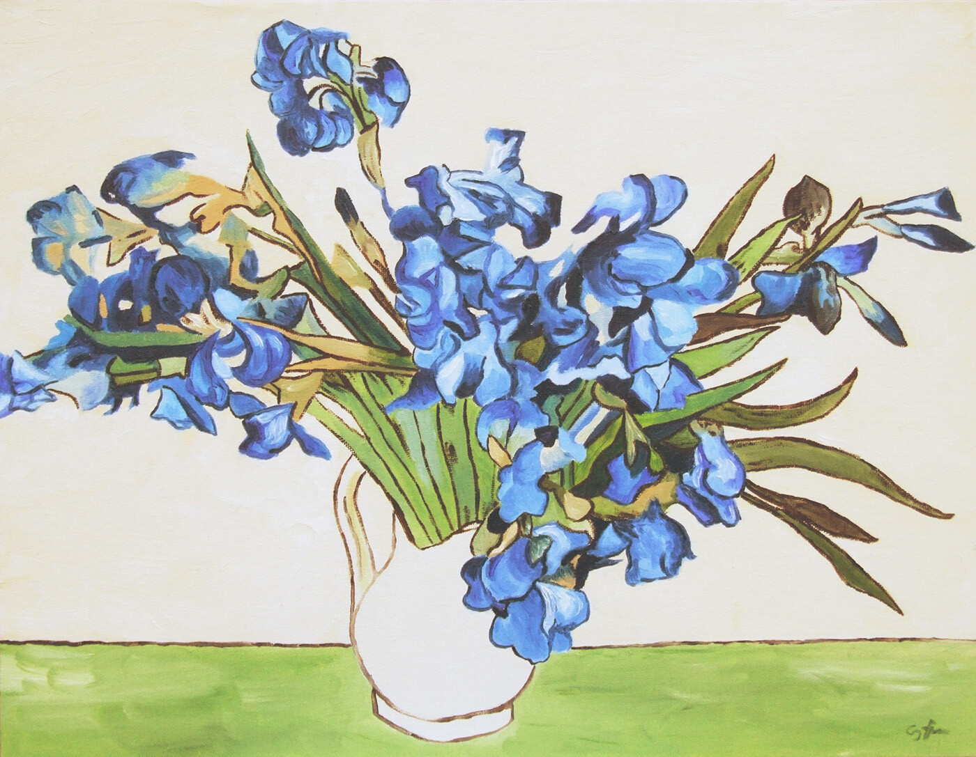 G Force Van Gogh's Irises In A Vase