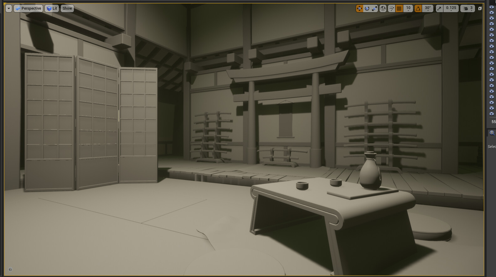 Most assets are now built and assembled in UE4.