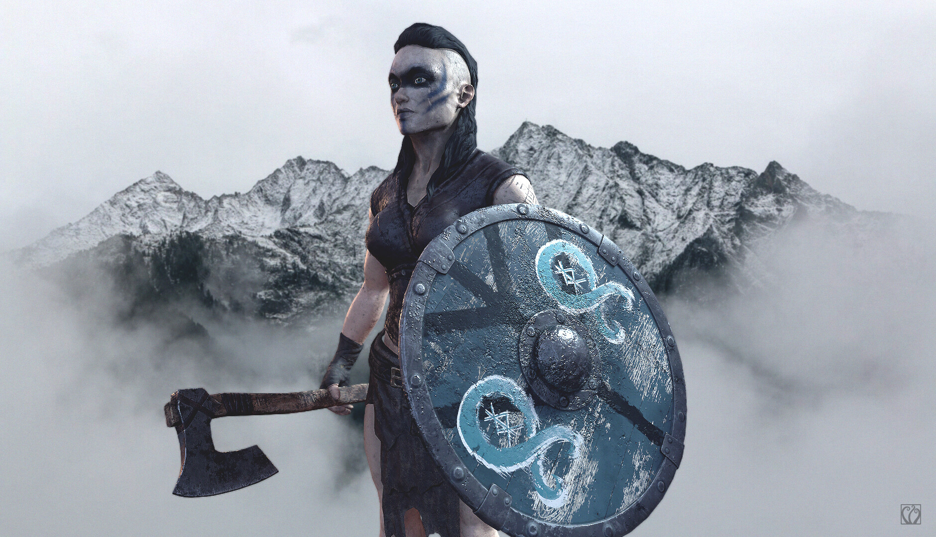 Viking Shield Maiden Graphic · Creative Fabrica