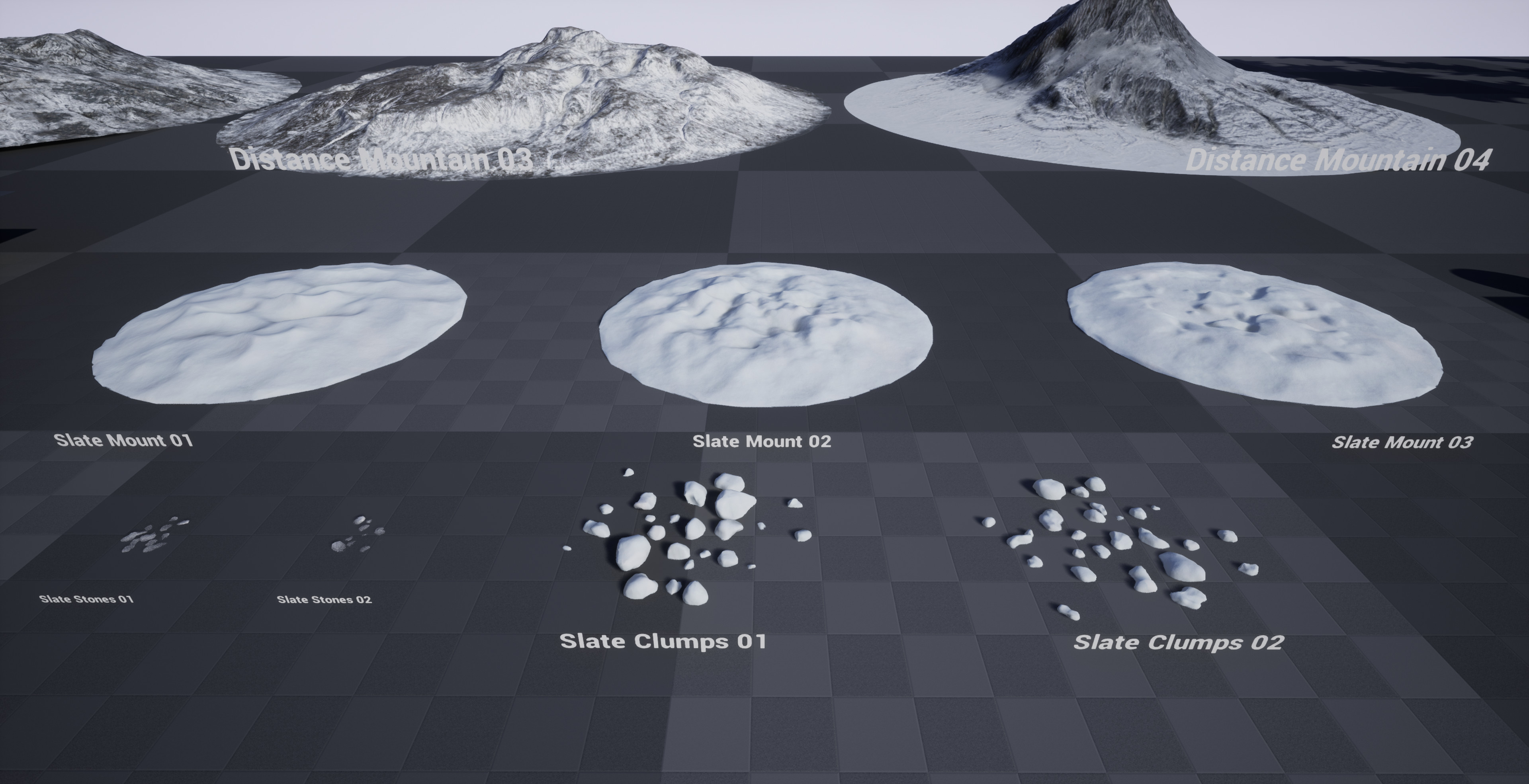 Scatter assets used to distribute across the landscape.