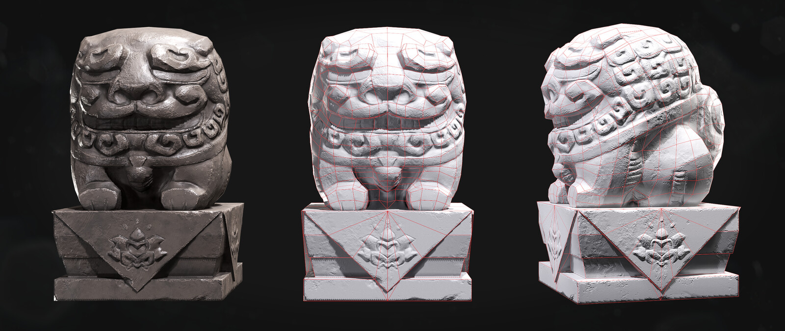 'Foo dogs are highly stylized lions, which were thought to protect the building from harmful spiritual influences and harmful people that might be a threat...'