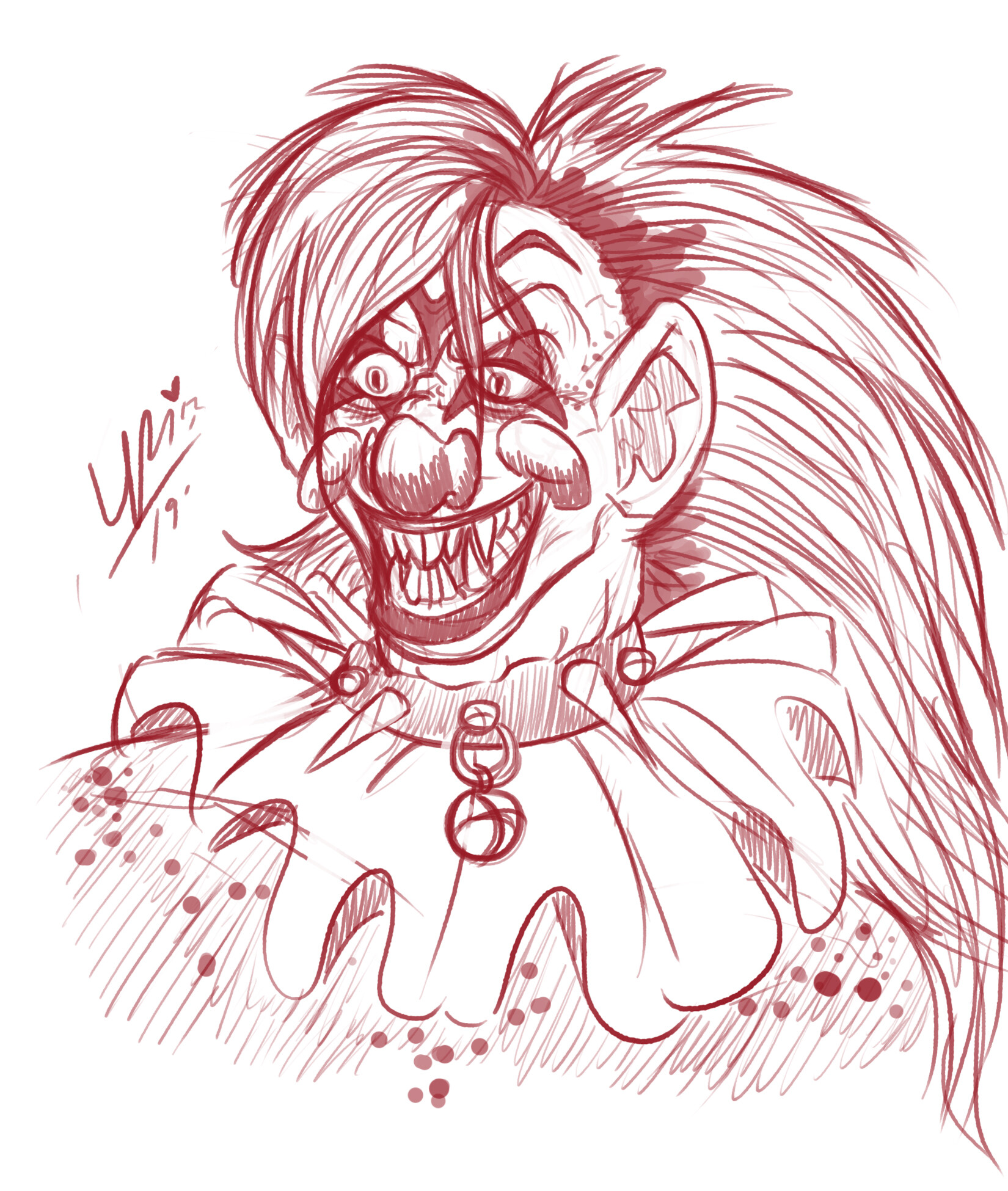 Update 160+ killer clown sketch super hot
