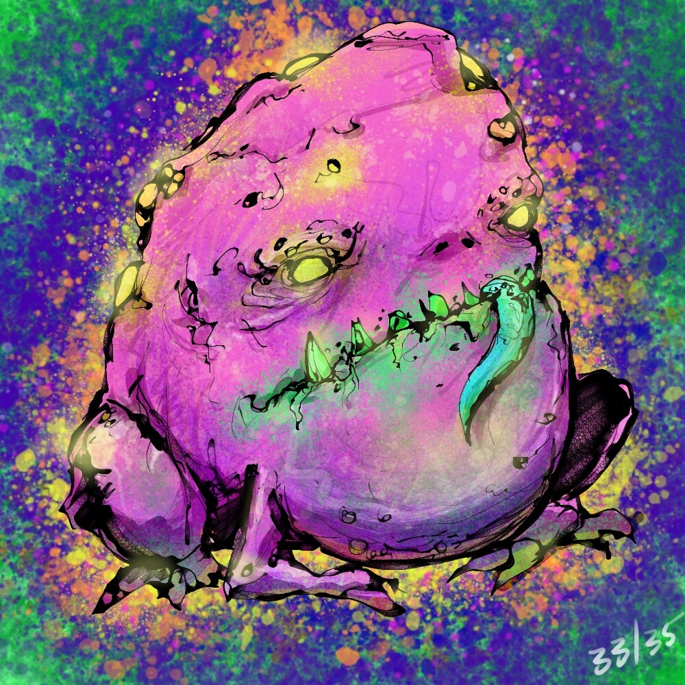 Day 33, giant toad mutant