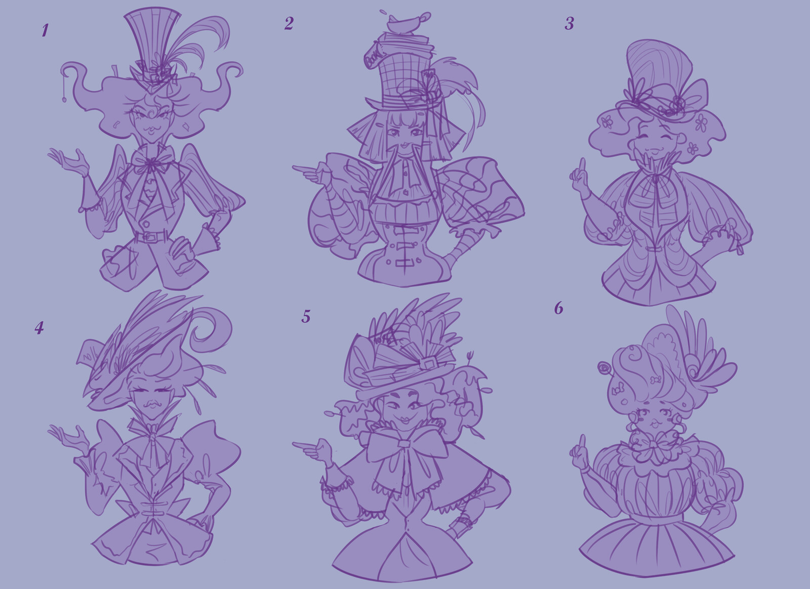 Sketches for the Mad Hatter.