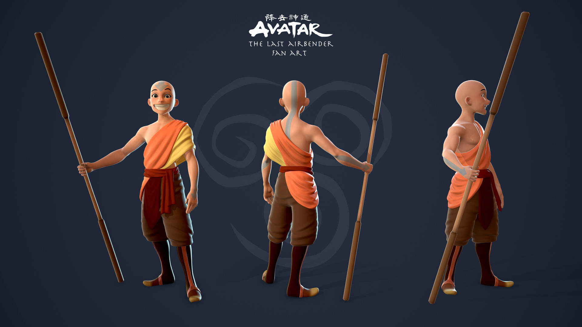 pix Aang Fan Art Avatar Last Airbender last airbender fan art marley blom