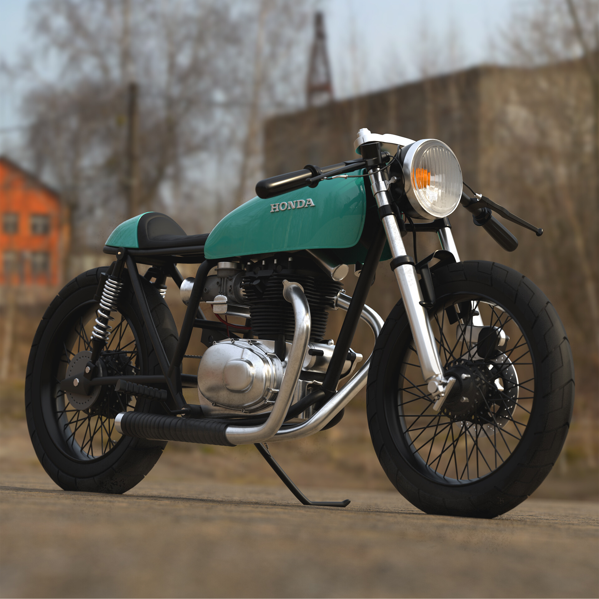 Artstation Cafe Racer Honda Cb360