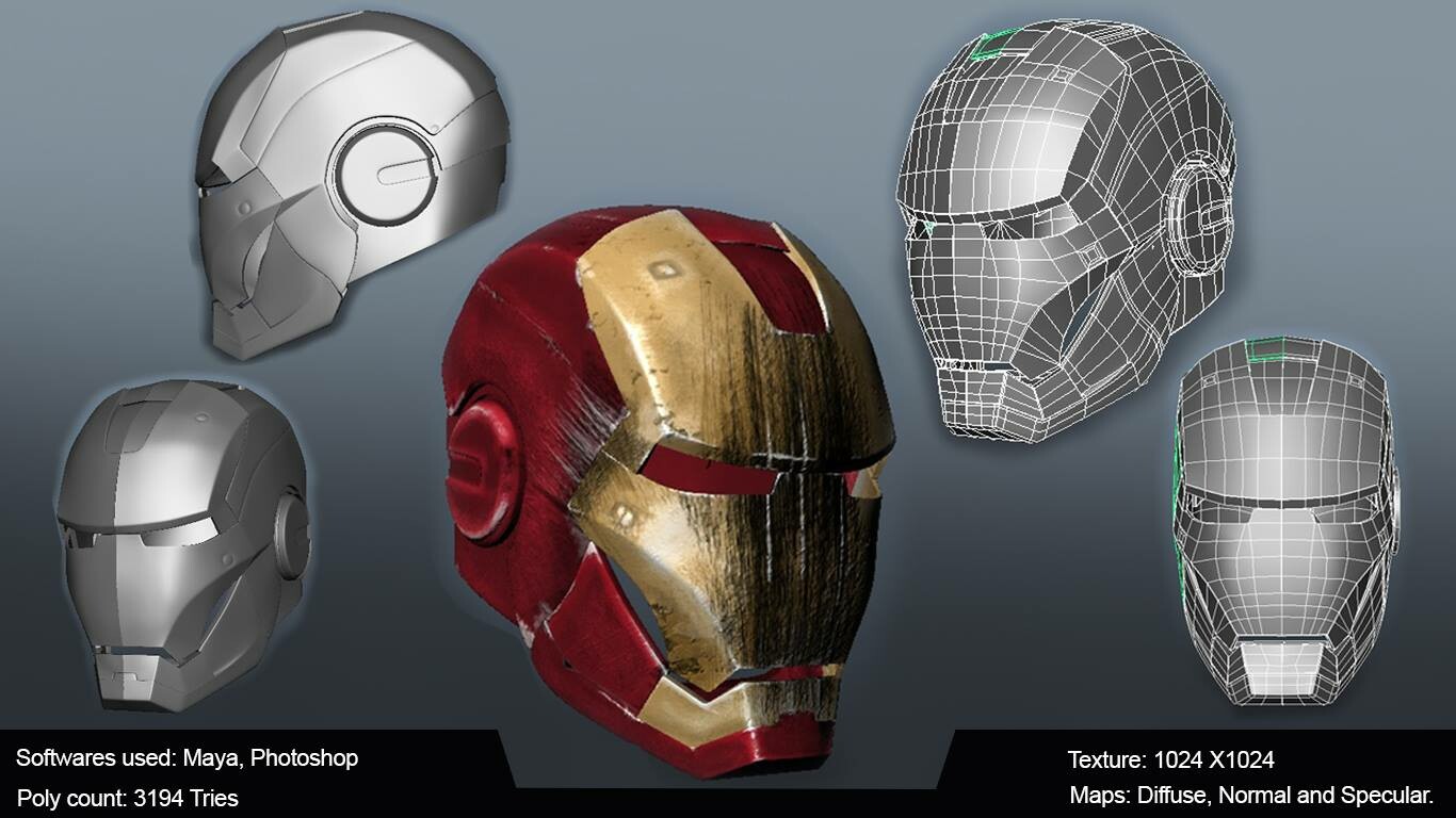 Artstation iron man helmet