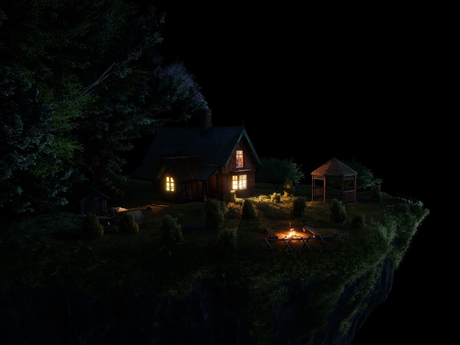 raw result from Unreal, after this i decided to challenge myself to make the best i can in realtime engine instead of render in houdini