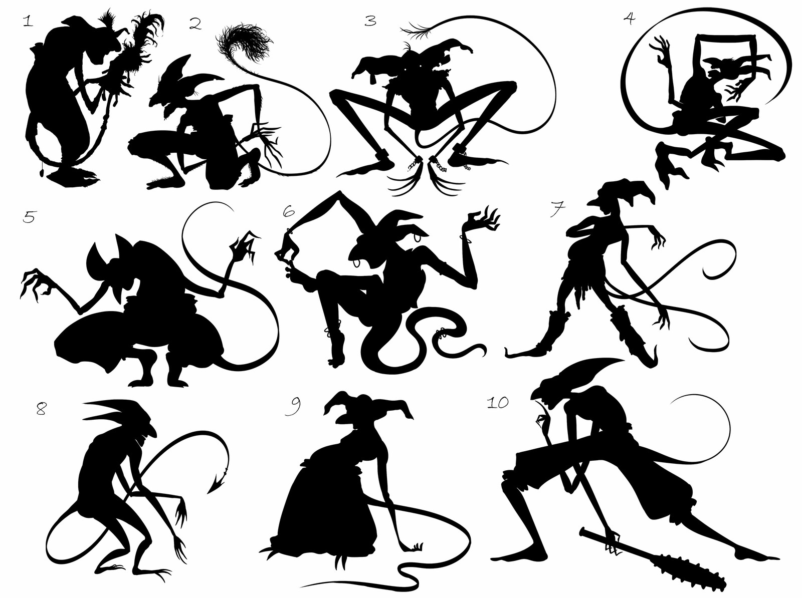 Concept silhouettes based on a previous design.