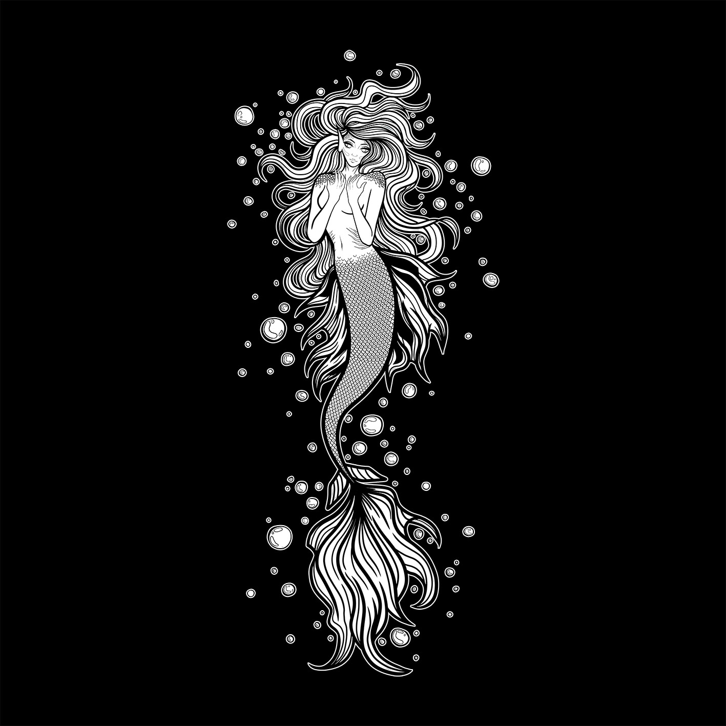 Mermaid Individual Stencil - Ideal For Glitter Tattoos – The Glitter Tree
