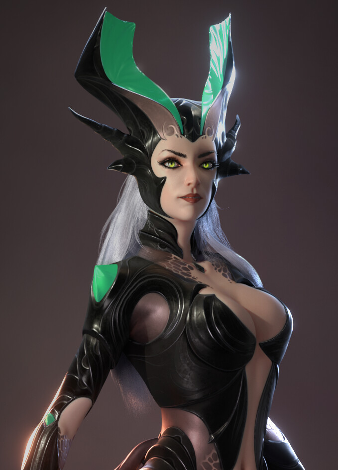 LPvictoria ArtStation - Akantha - Goddess of the Underworld - 3D