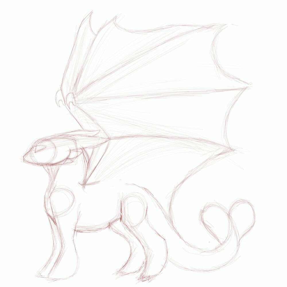 Wren Bec - A few unfinished dragon sketches here an there