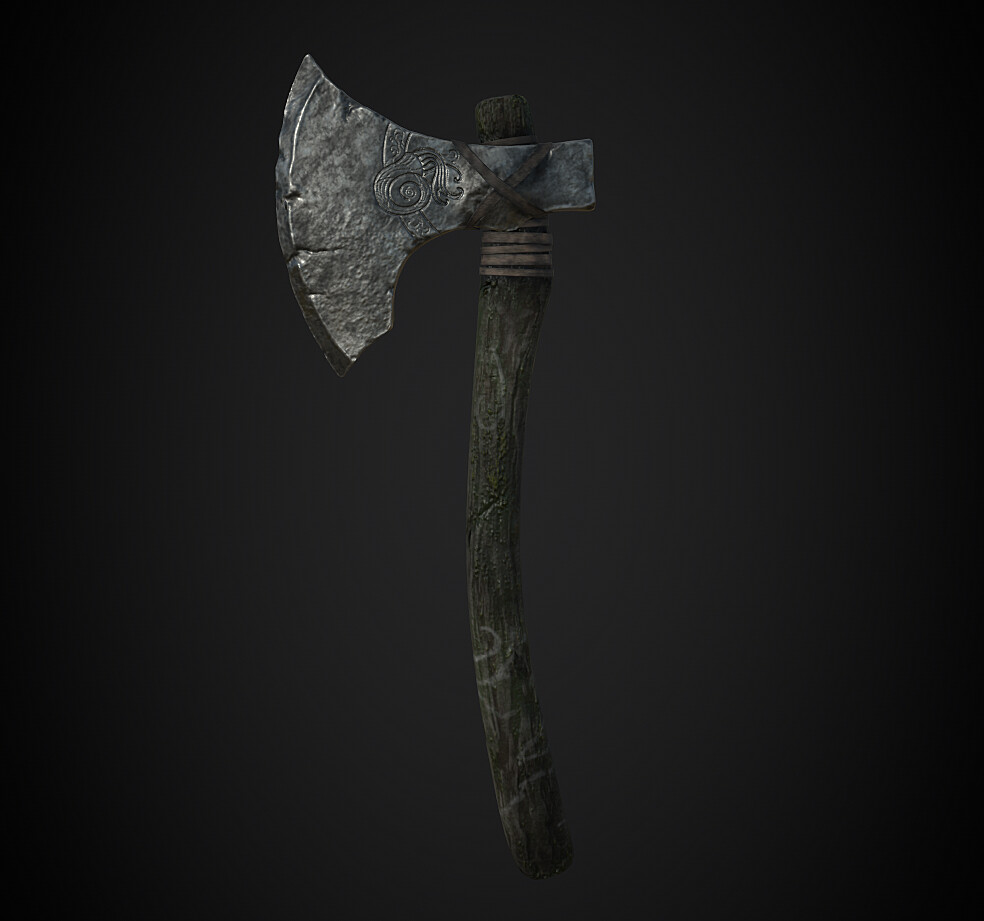 ArtStation Damaged Axe   Michal Piotrowski Toporfinal 