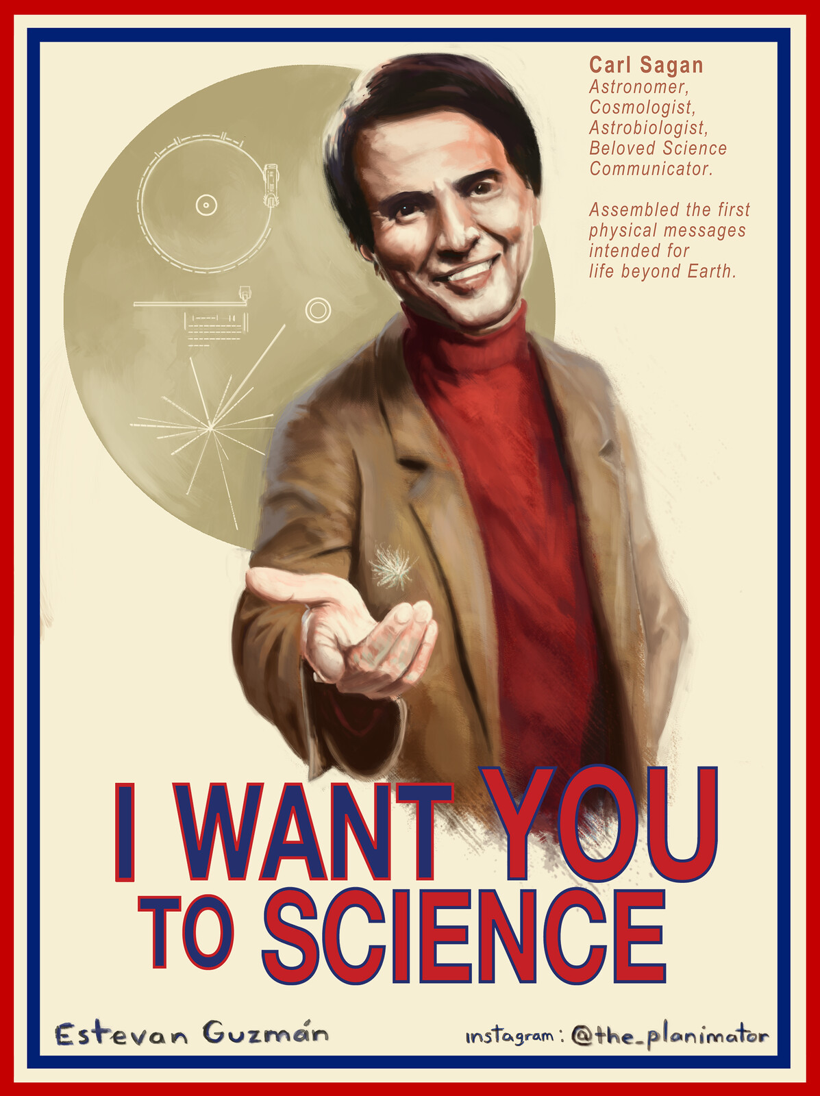 Estevan Guzman "I Want YOU to Science" and other posters