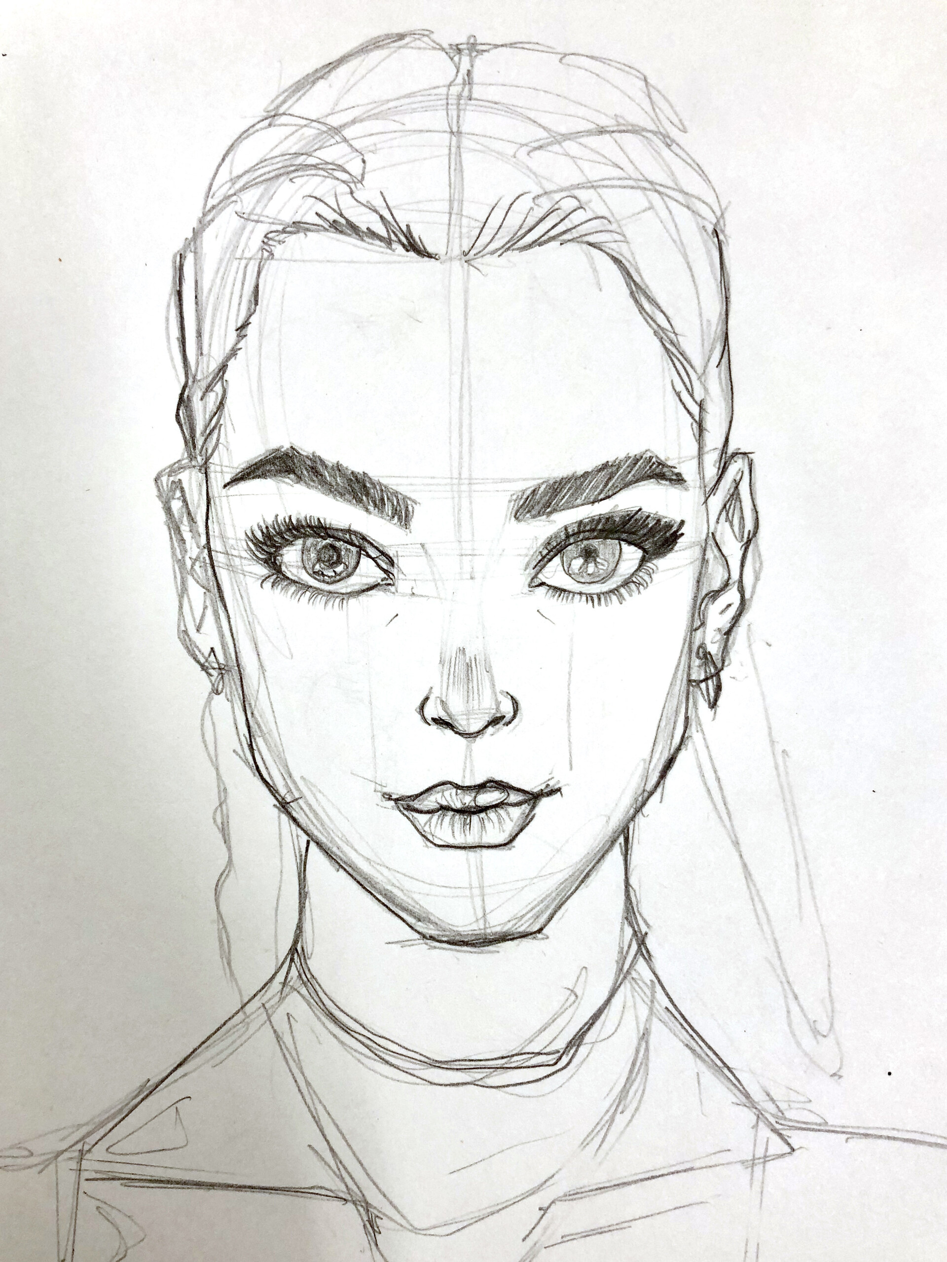 ArtStation - Female Portrait Sketch