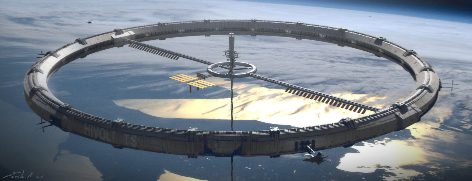 Space elevator ring early concept.