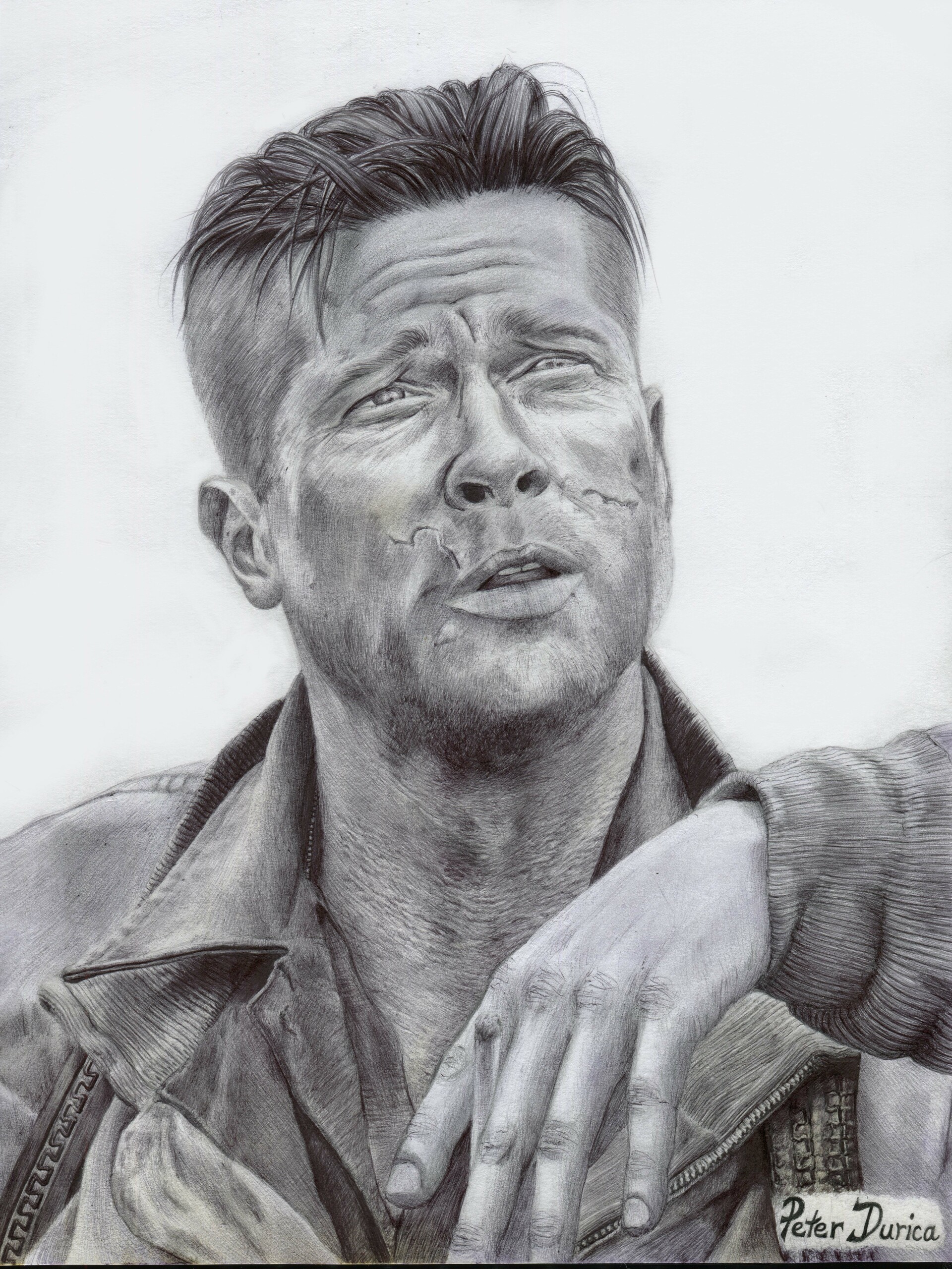 Brad Pitt Drawing by Alexandru Paraschiv  Fine Art America
