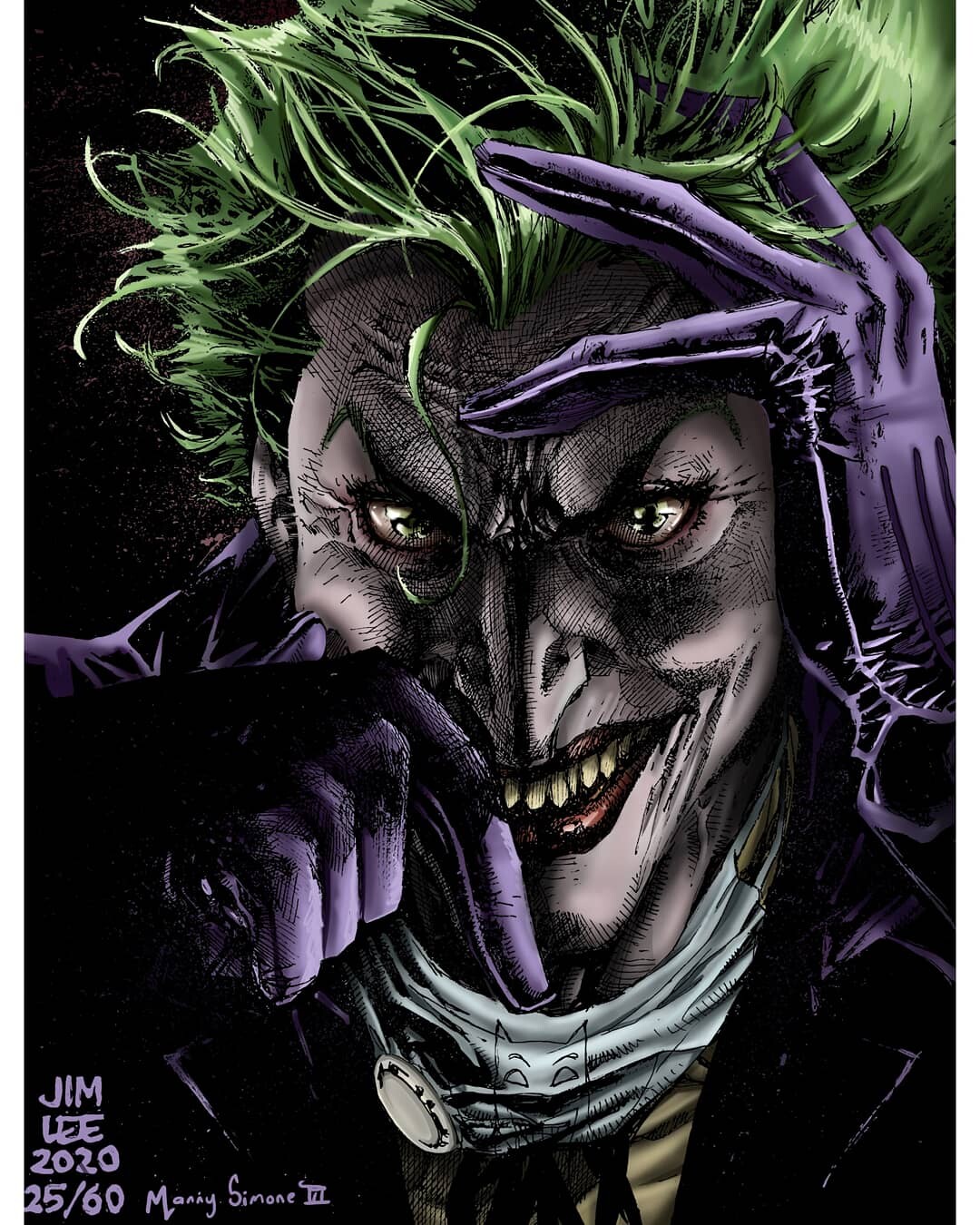 ArtStation - The Joker Colored By Me (drawn by Jim Lee)