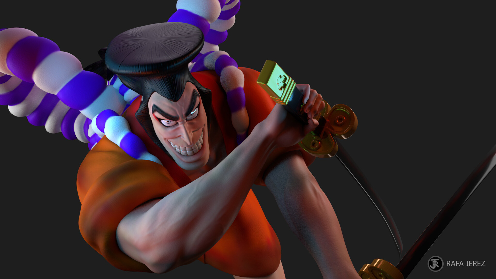 Artstation Oden Kozuki Wano S Legendary Shogun One Piece Rafa Jerez