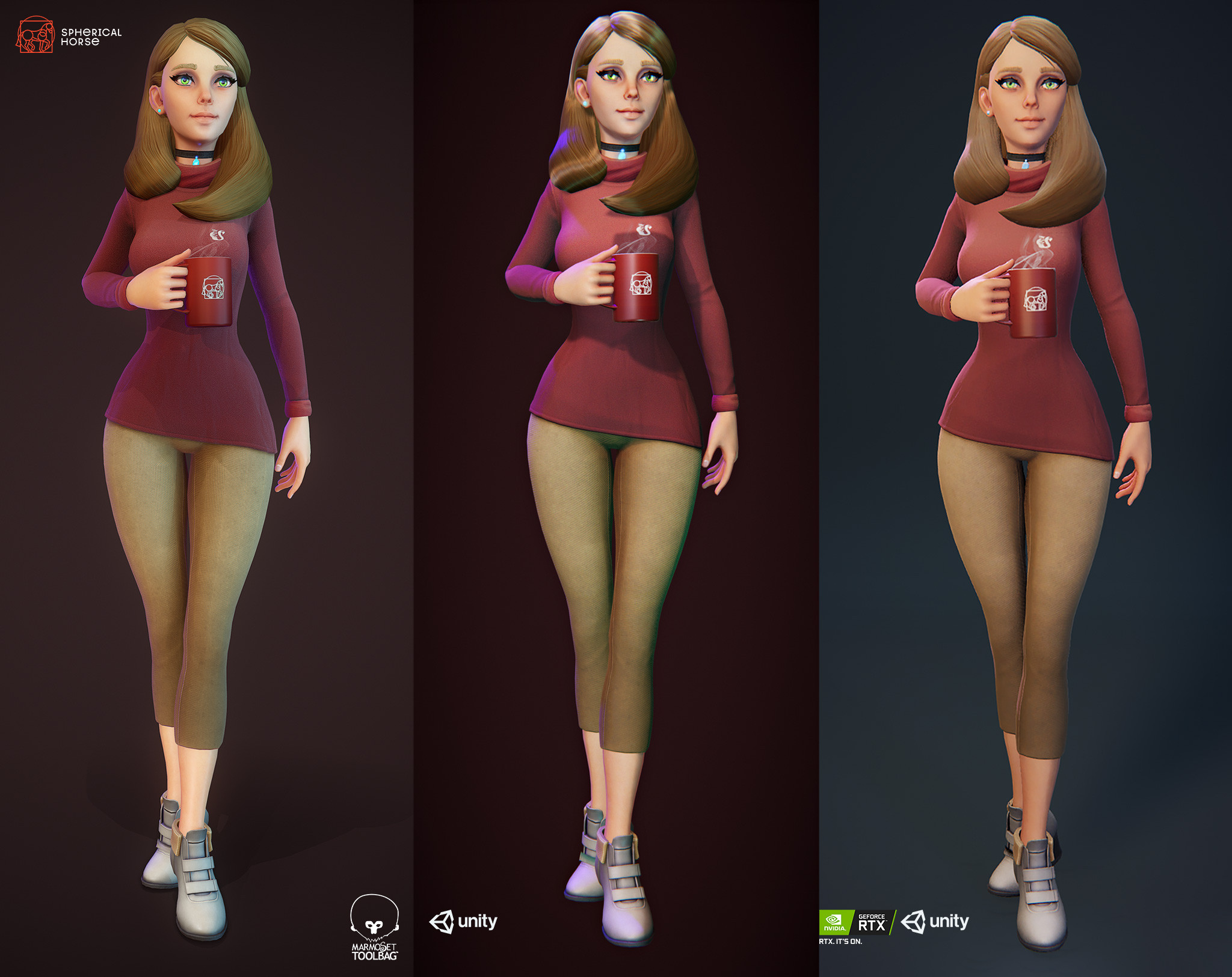 Render in Marmoset-&gt;Unity-&gt;Unity with RTX