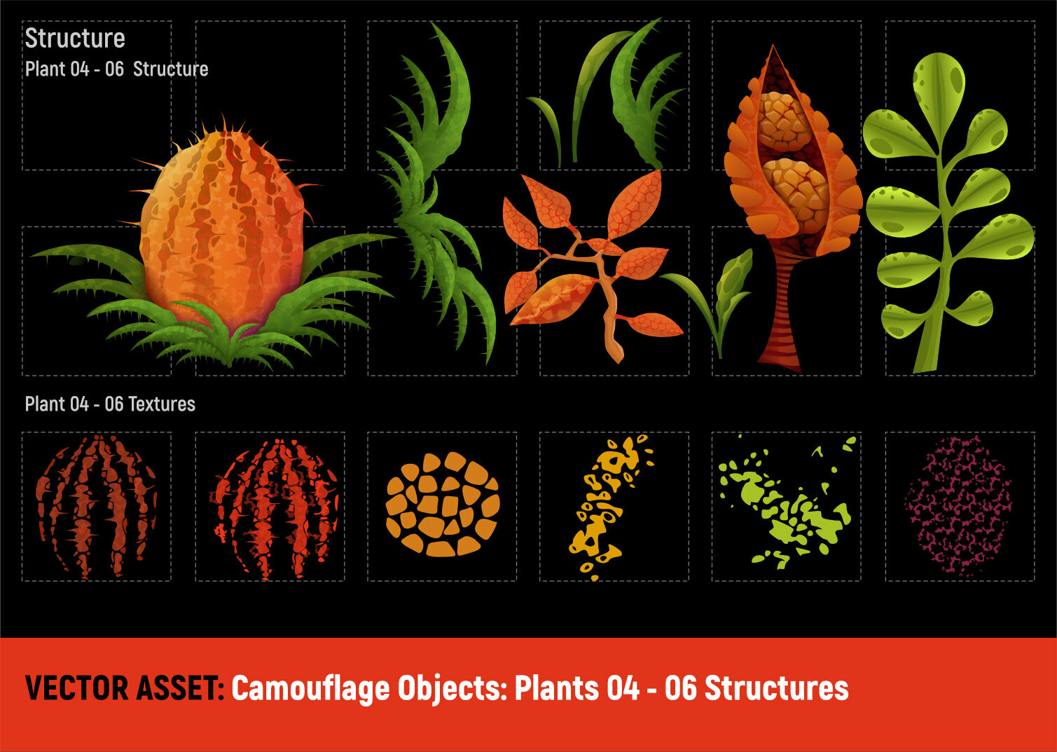 Vector Assets
Camouflage I Objects: Plants 04 Structures