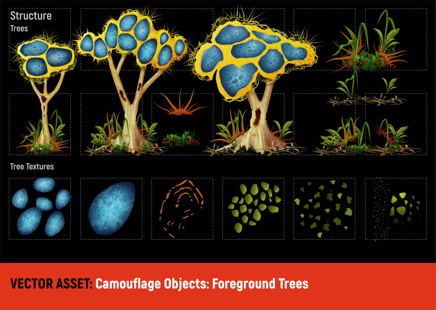 Vector Assets
Camouflage I Objects: Foreground Trees