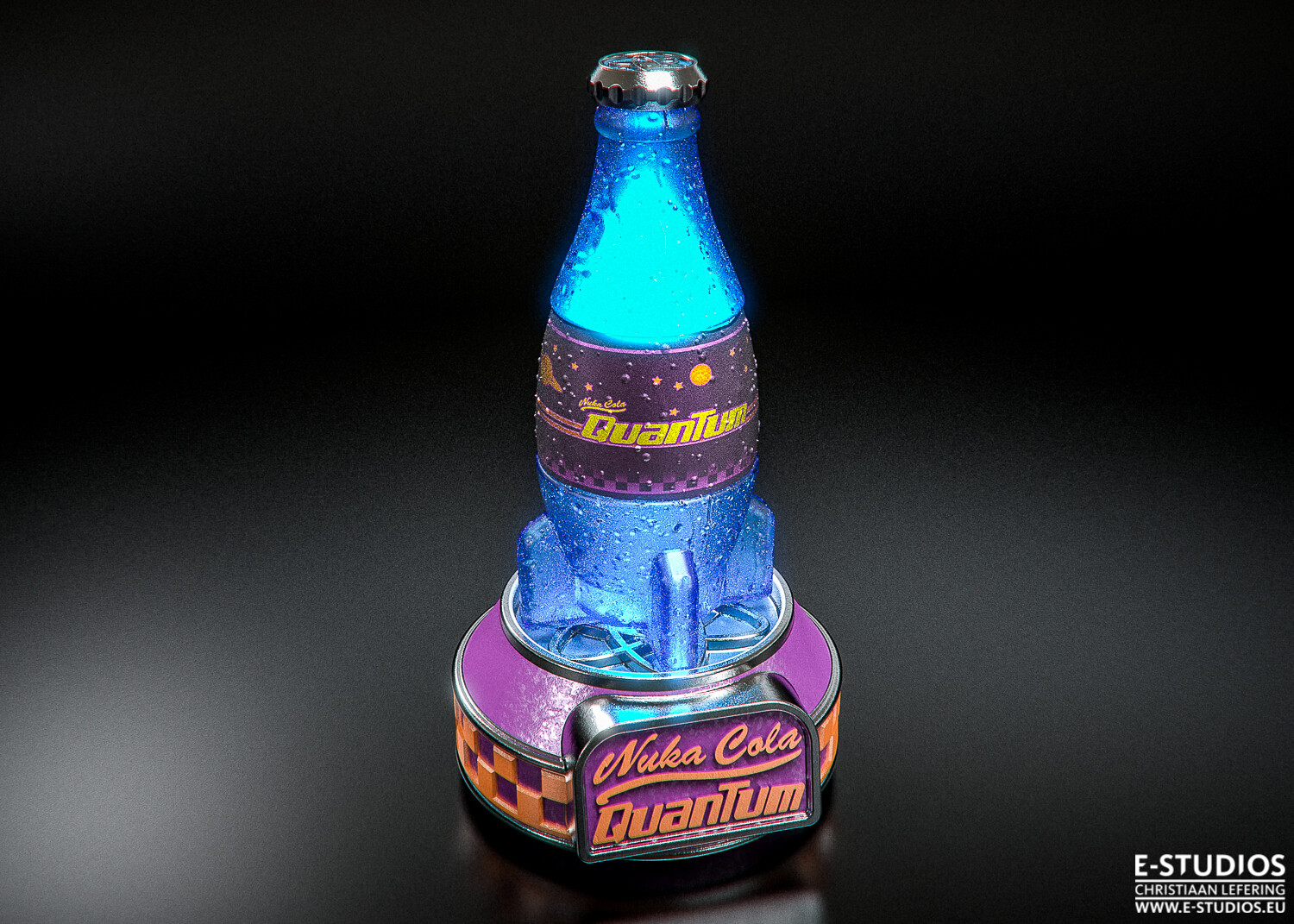 Artstation Nuka Cola Quantum Bottle Display Stand