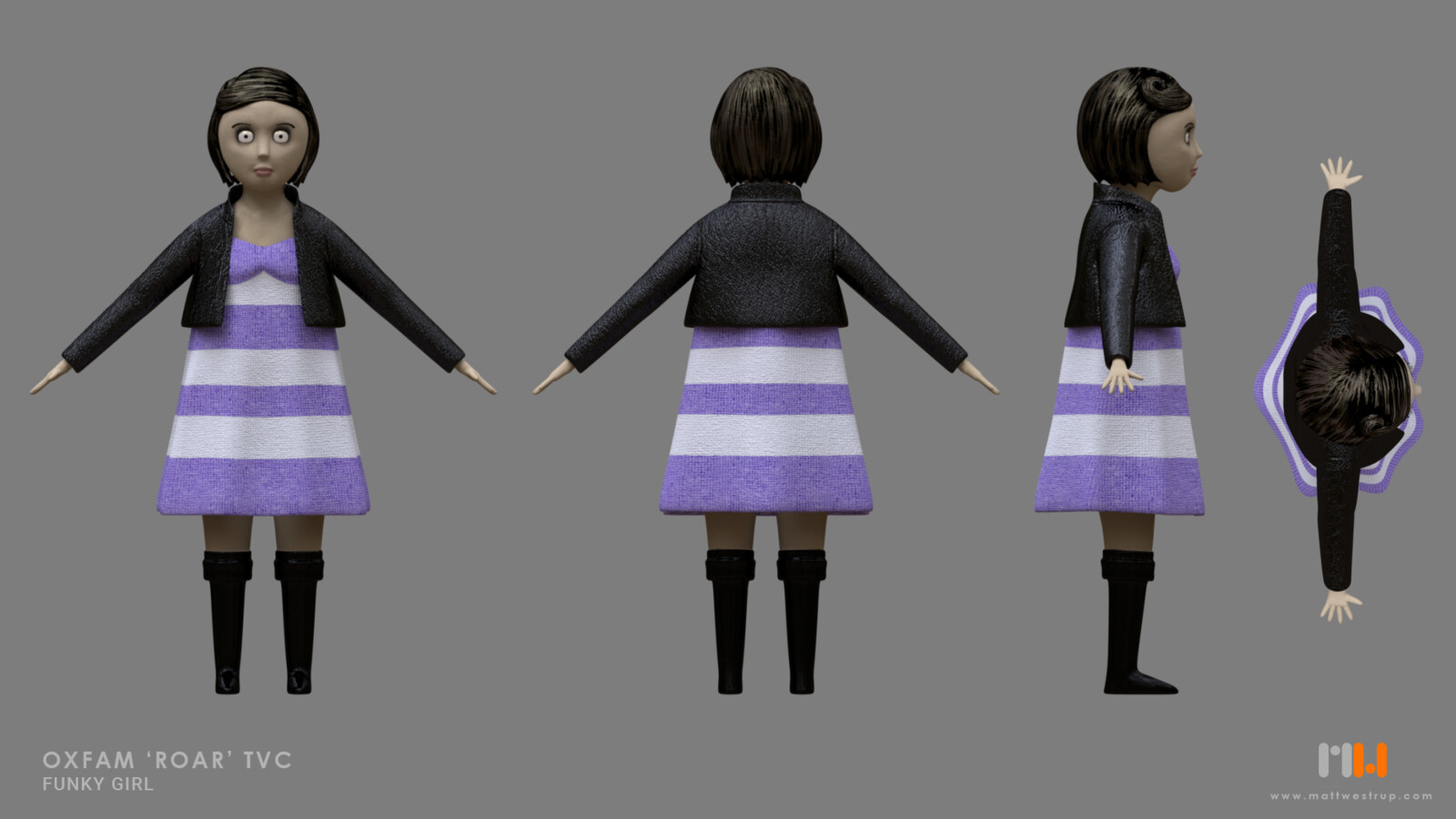 Role: 'Funky Girl' modelling (inc. blend shapes). 'Funky Girl' texturing.