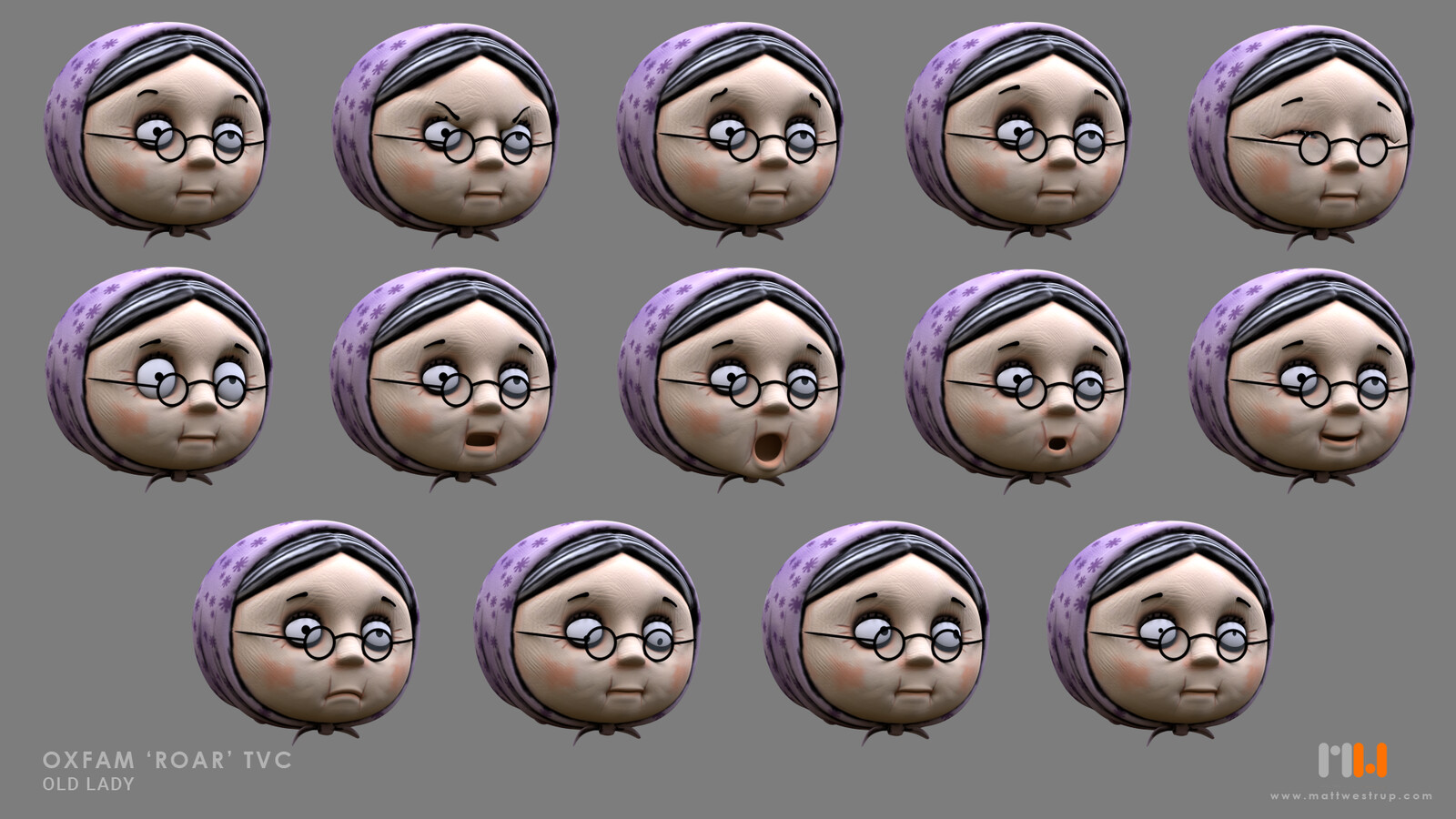 Role: 'Old Lady' blend shapes and texturing.