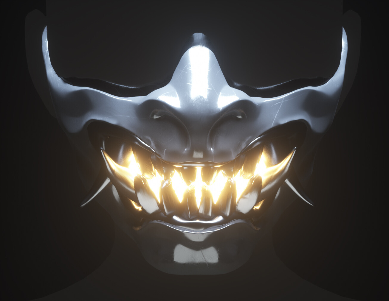 Oni Mask with glowing emission. I thought it was a nice added touch. 