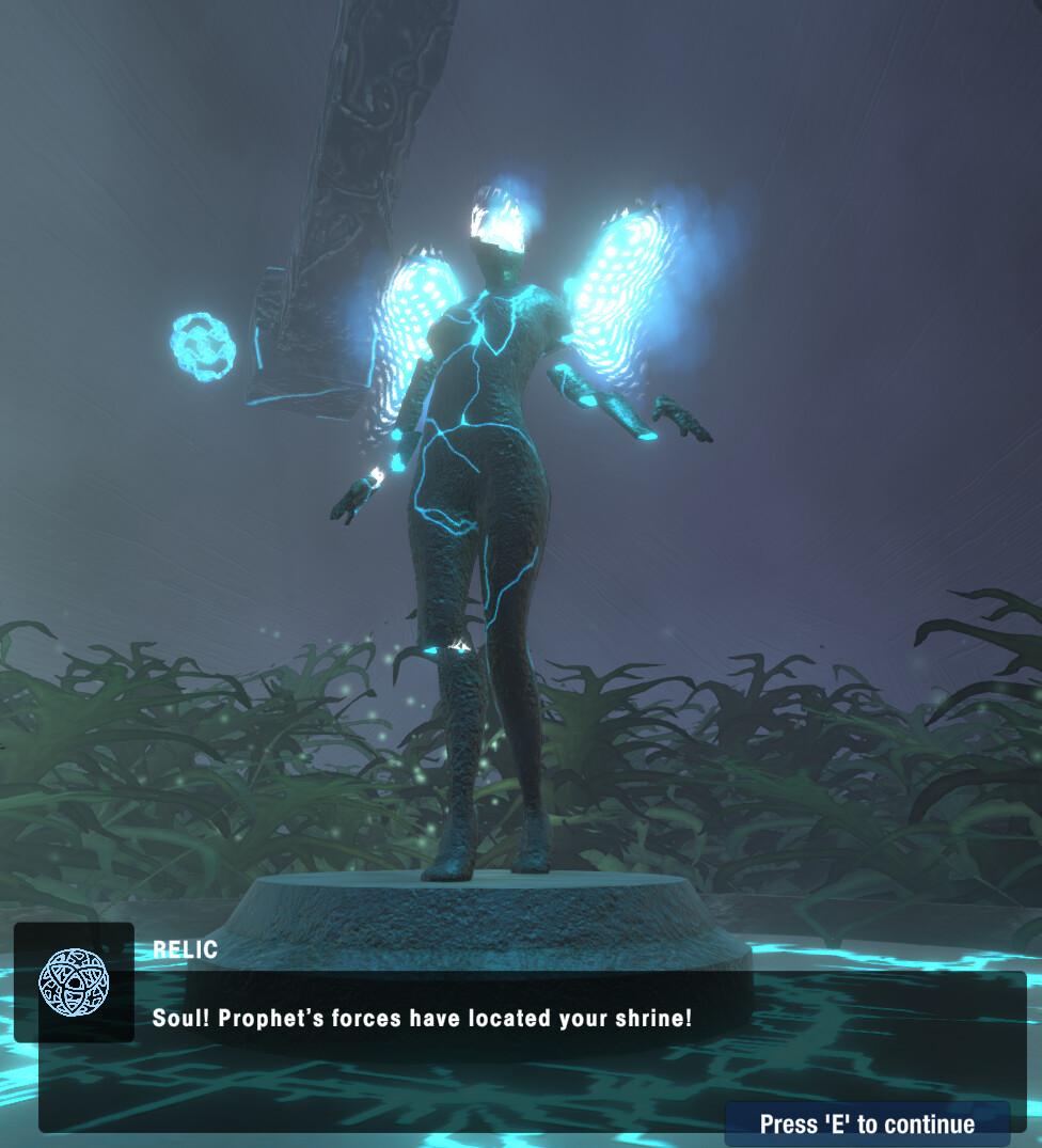 Soul's statue as it is seen in game. Tristan Griffith is only responsible for the statue model and concept.