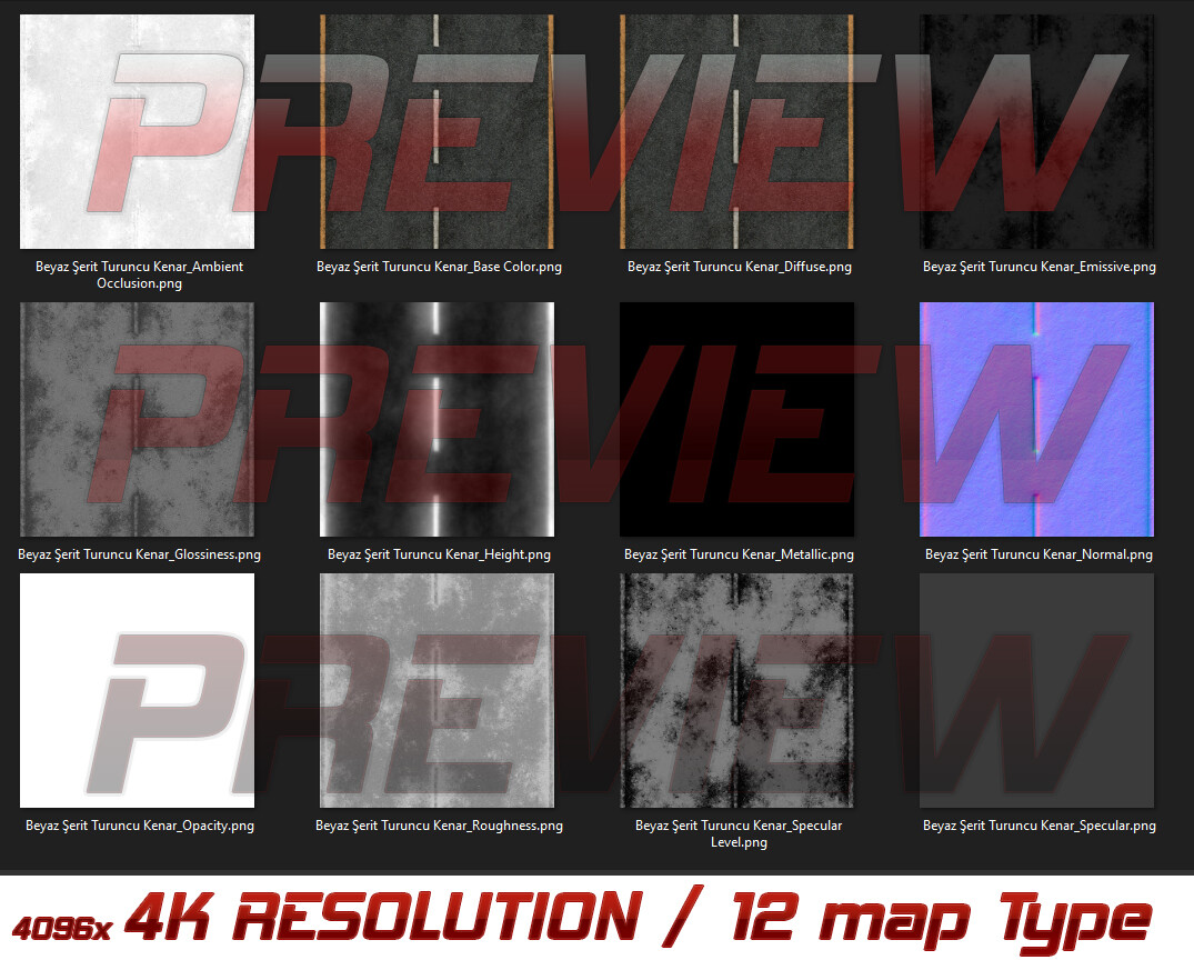 artstation asphalt road pbr textures
