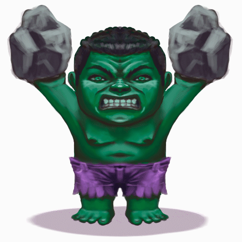 ArtStation - Mini Hulk -Mini Heroes