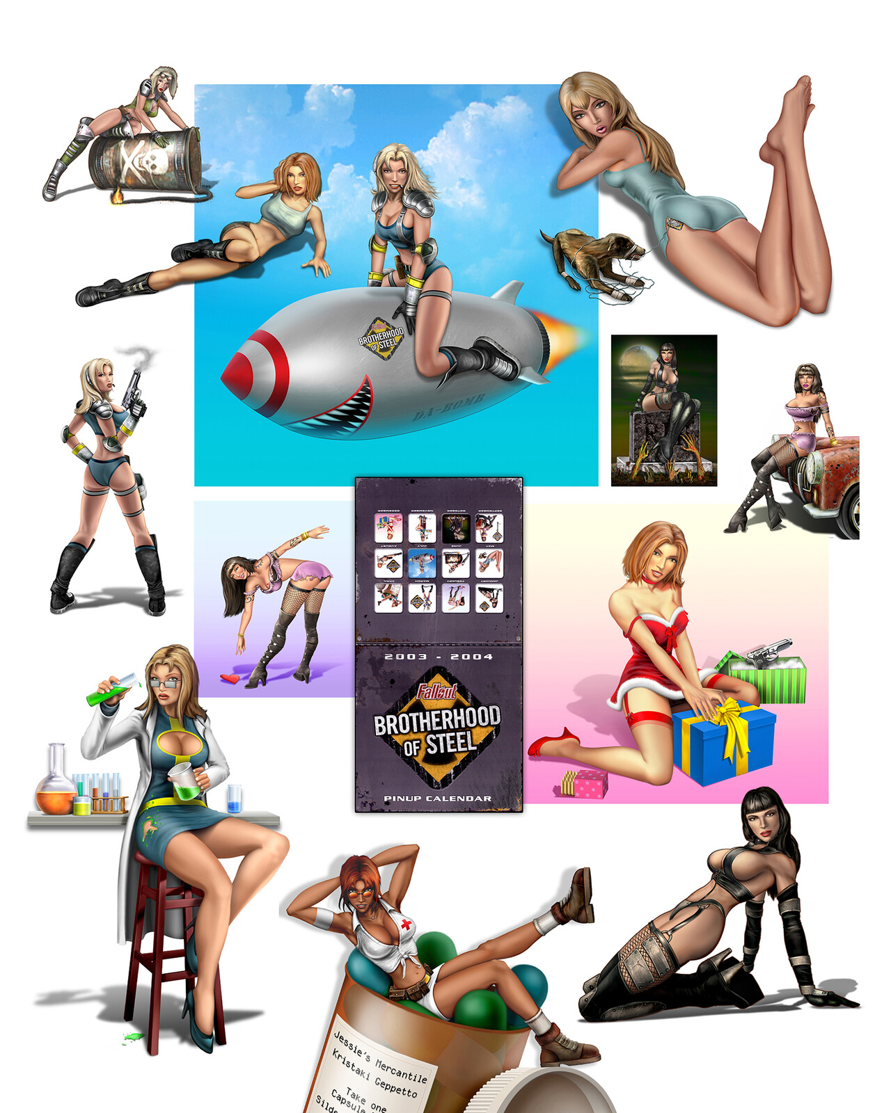 Artstation Fallout Brotherhood Of Steel Promotional Pinup Calendar Jeff Jumper