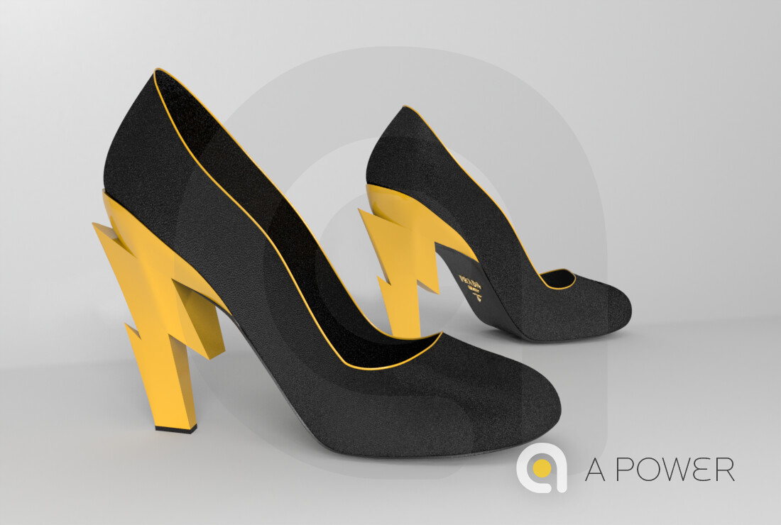 Derek Leung Prada Super Cool Electric Heels