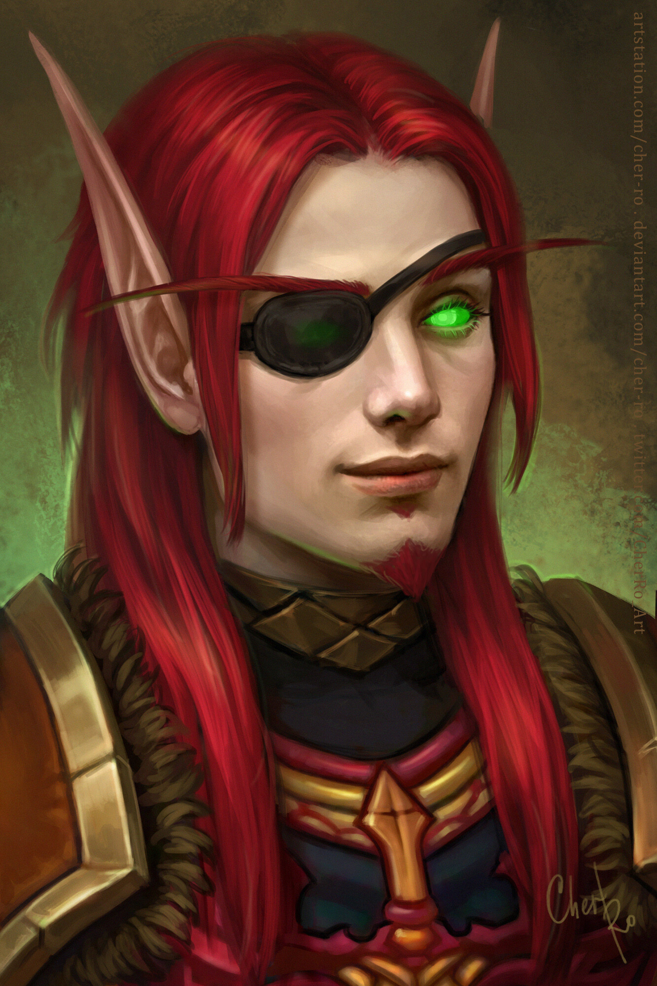 female blood elf red hair