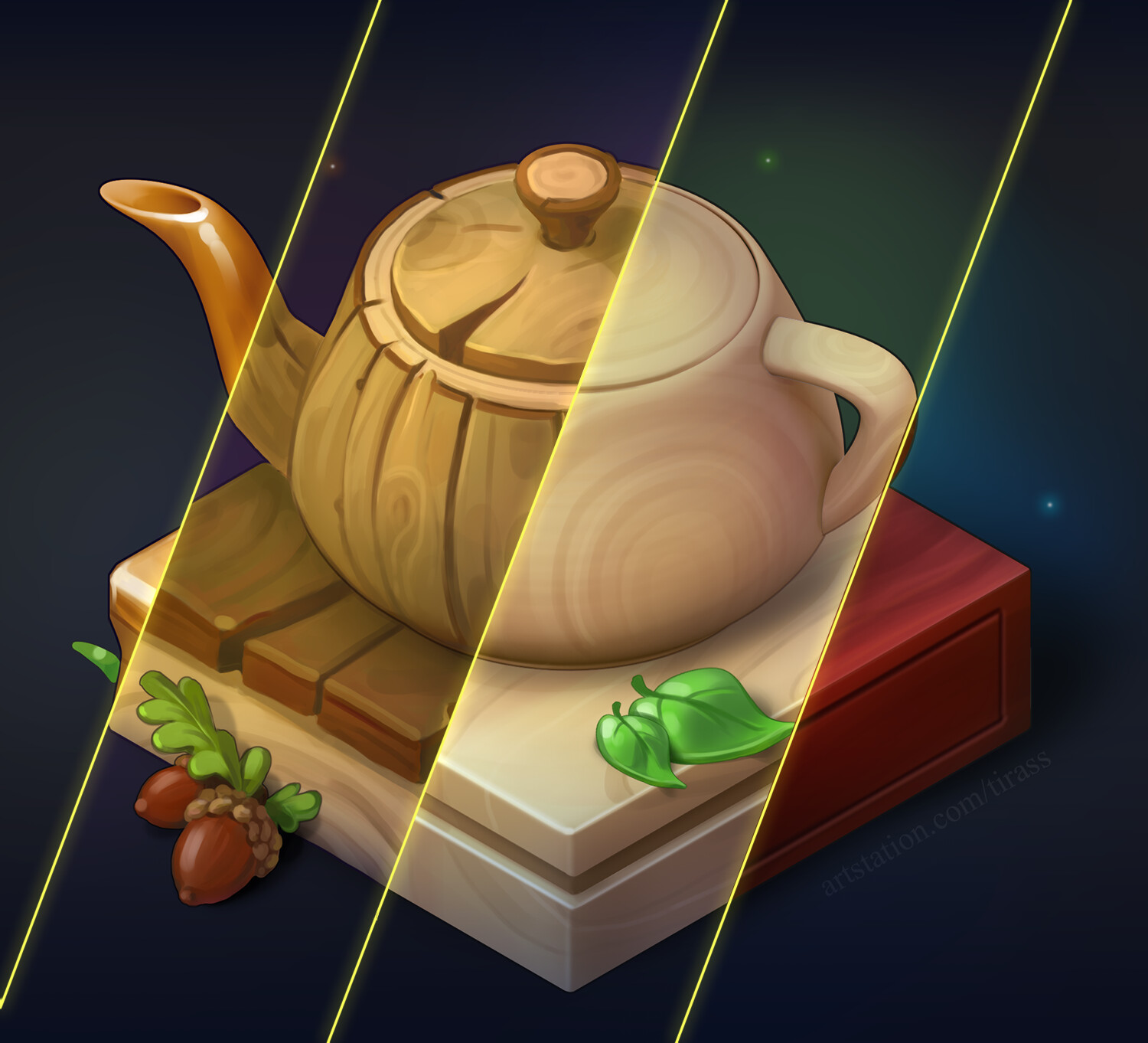 ArtStation - Wood - texture practice