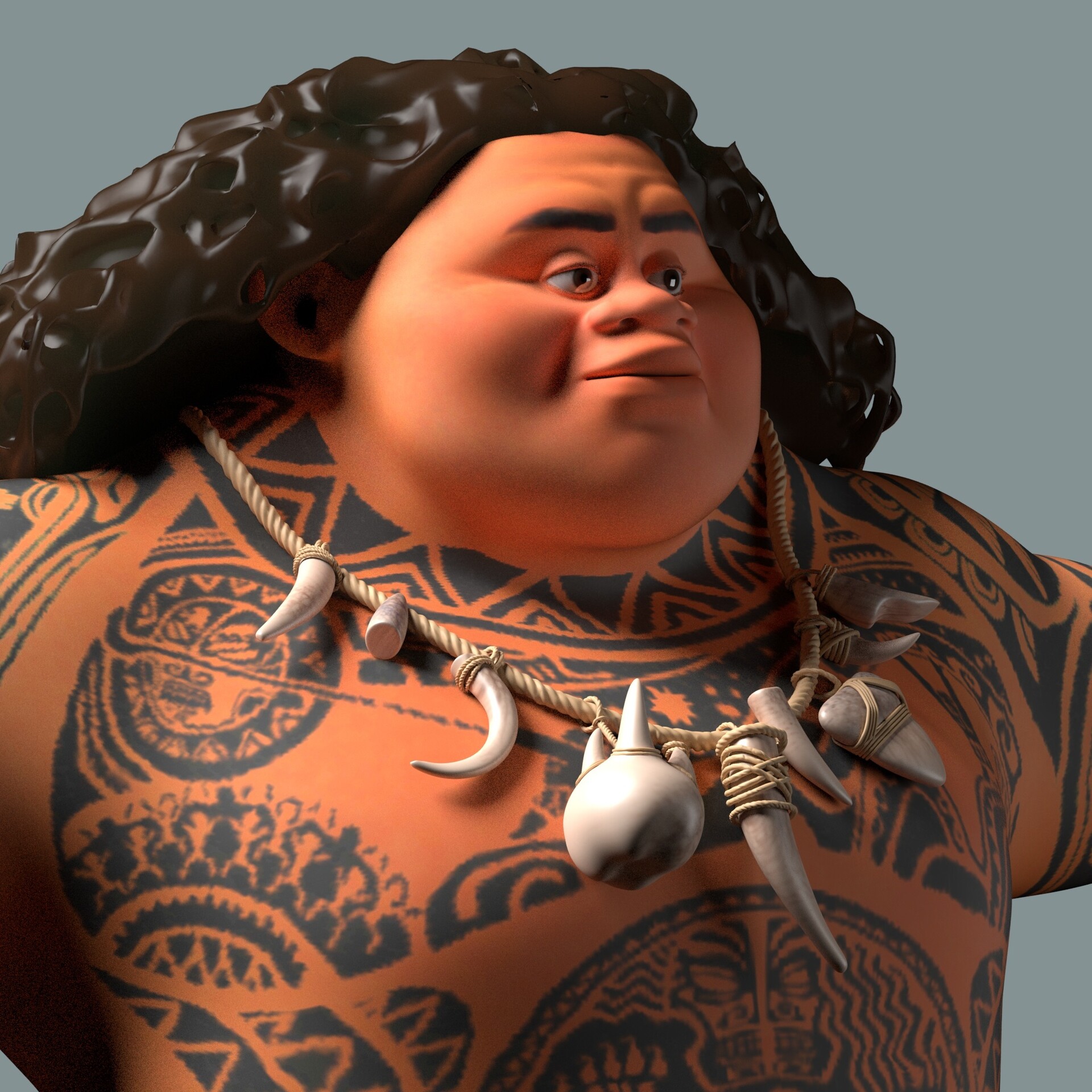 Artstation 3d Modelling Based On Maui In Moana Animation