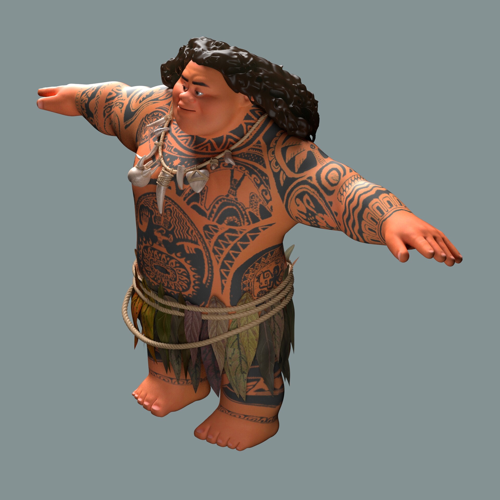Artstation 3d Modelling Based On Maui In Moana Animation