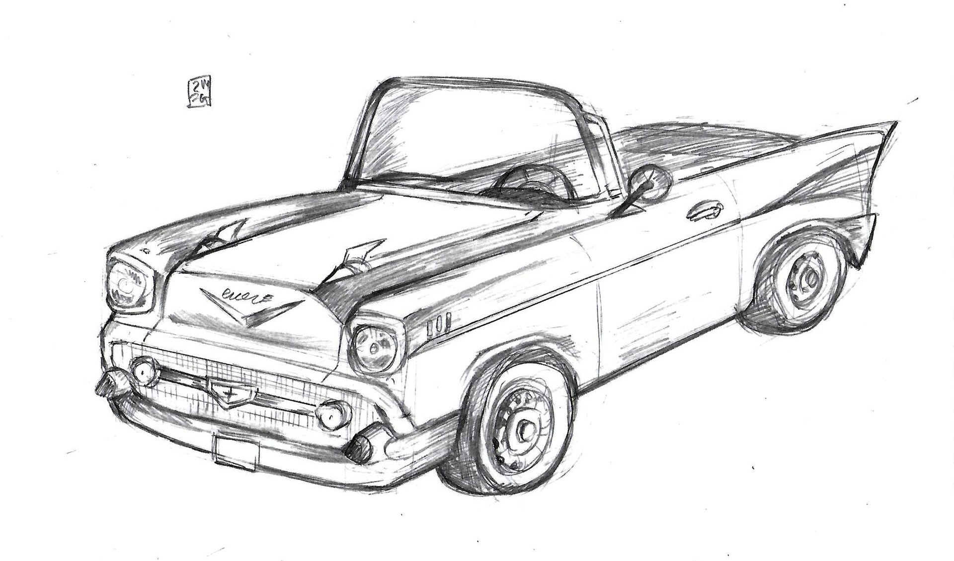 57 Chevy Coloring Pages