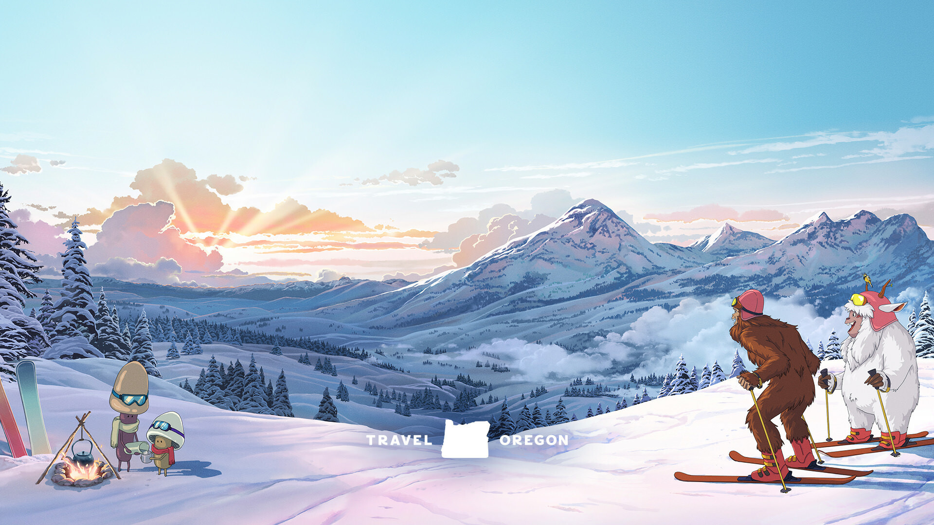 Artur Sadlos Travel Oregon Yeti Squatch In The Winter Wonderland Of Oregon