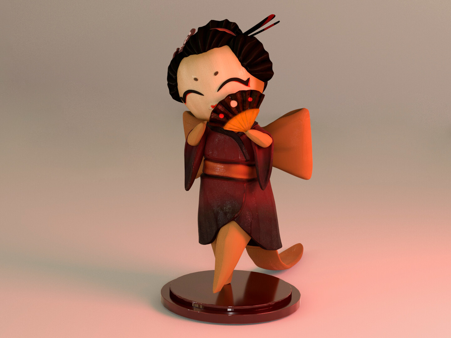 ArtStation Wood Geisha Doll