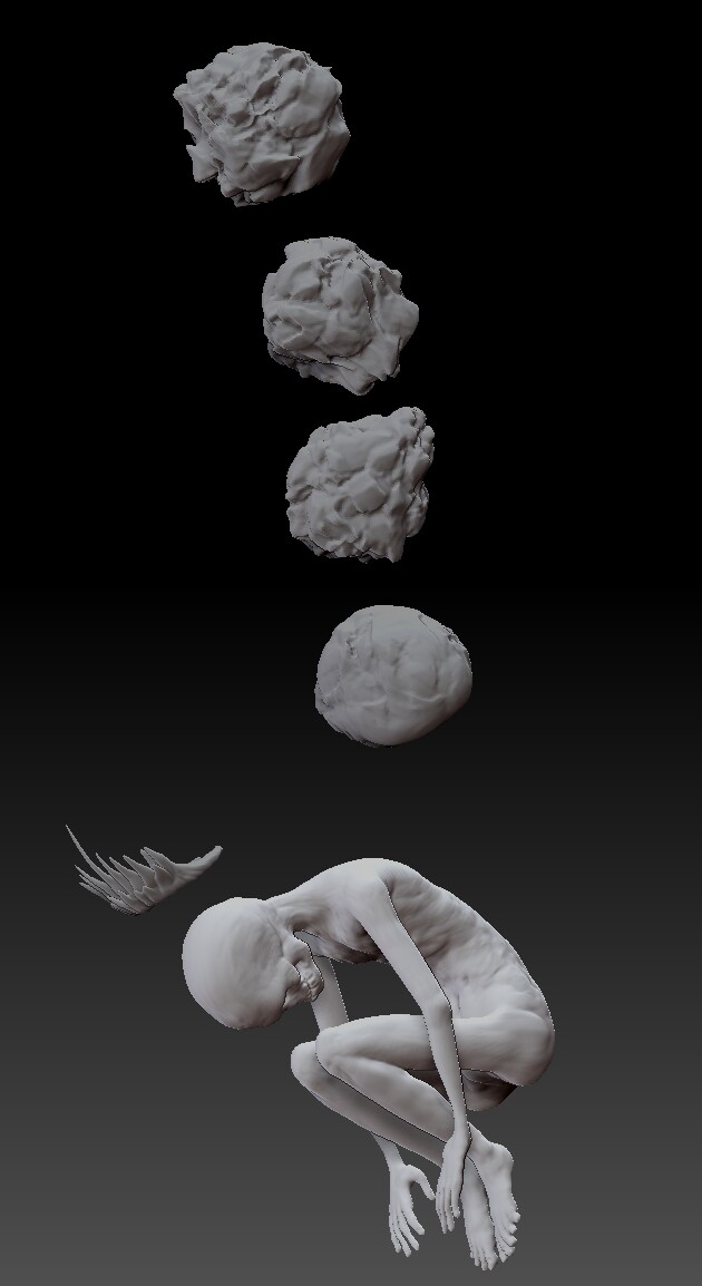 Finished sculpts in Zbrush