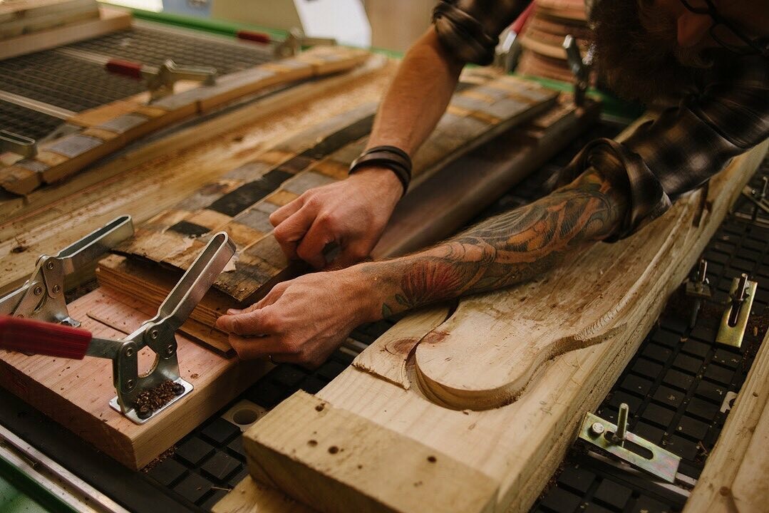 Wills Rowe operating the CNC Router  