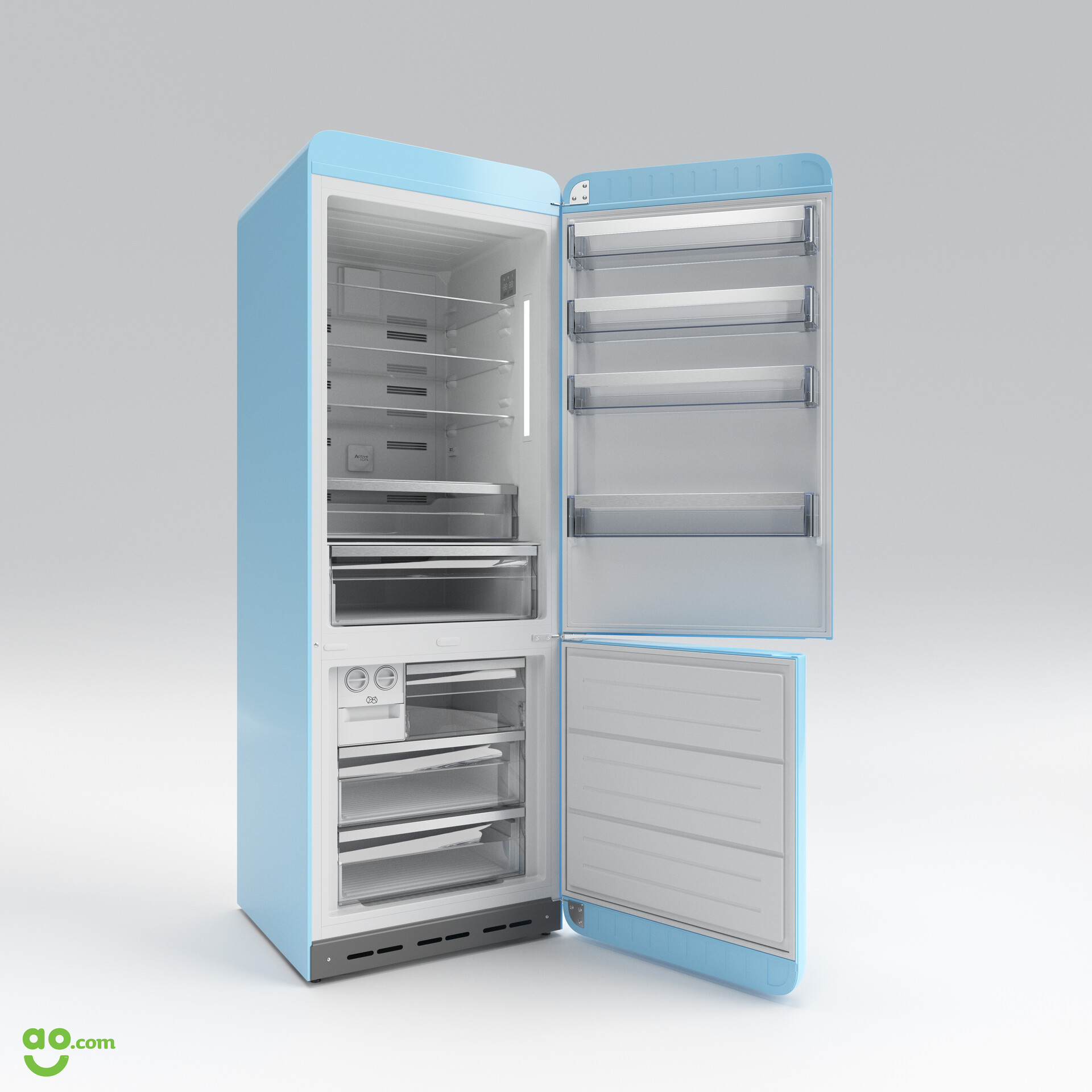 Smeg fridge sales freezer blue